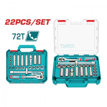 Bộ 22 Đầu Tuýp Và Cần Siết 1/2" Total THT121226