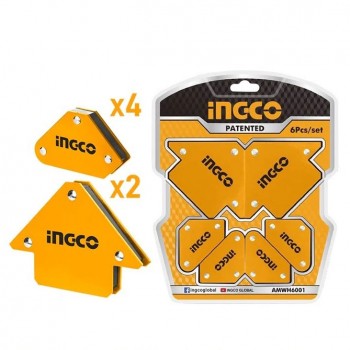 Bộ ke góc hàn nam châm 6 chi tiết Ingco AMWH6001