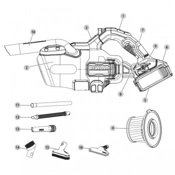 Mạch dùng cho DCV501 Dewalt NA041293