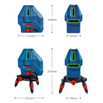 Máy cân mực 5 tia xanh Bosch GLL 50-15 XG
