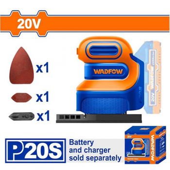 Máy chà nhám tam giác dùng pin 20V Wadfow WRAP5020 (Chưa Pin & Sạc)