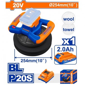 Máy đánh bóng dùng pin 20V Wadfow WHL352541 (1 Piin 2.0Ah, 1 Sạc)