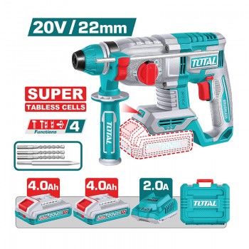Máy khoan búa pin 20V Total TRHLI222085 (2 Pin 4.0Ah, 1 Sạc)