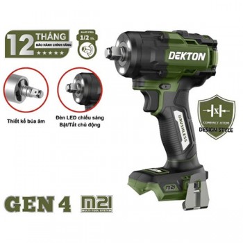 Máy vặn bu lông dùng pin 21V Dekton M21-IW555XPLUS (Chưa Pin & Sạc)