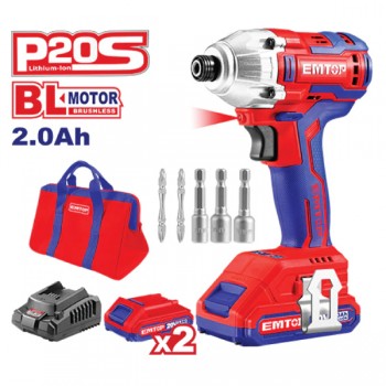 Máy vặn vít dùng pin 20V Emtop ECDLIR20221 (2 Pin 2.0Ah, 1 Sạc)