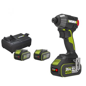 Máy Vặn Vít Dùng Pin 20V Worx WU291D (2 Pin 4.0Ah & Sạc)