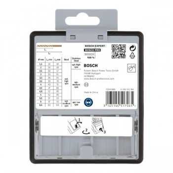 Mũi khoan INOX HSS-Co (hộp 13 mũi) Bosch 2607019926