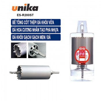 Mũi khoan rút lõi chuôi trụ 200mm Unika ES-R200ST