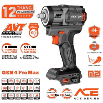 Thân máy khoan bu lông dùng pin 21V Dekton M21-IW680PROMAX