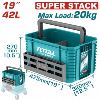 Thùng nhựa đựng đồ nghề 19" Total TPBXS104 (20 Kg)