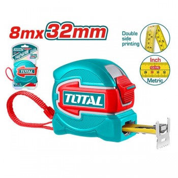 Thước cuộn thép nền vàng Total TMT80832 (8mx32mm)