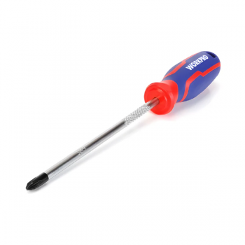 Tua vít đầu hoa thị tay cầm bọc nhựa cao su 3 màu chống trơn trượt PH1x100mm thép hợp kim CR-V Workpro WP221027