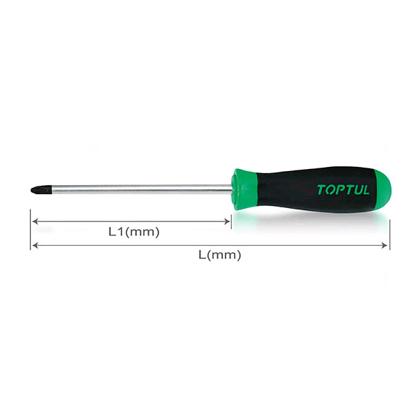 Tua vít ba ke chống trượt  TOPTUL FBAB0006 PH0x60(L1)mm