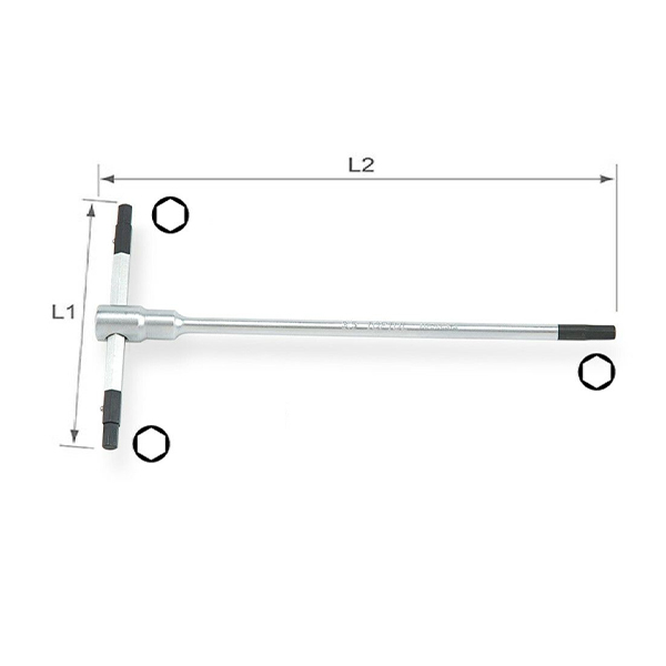 Tuýp chữ T đầu lục giác Toptul AGDB0418