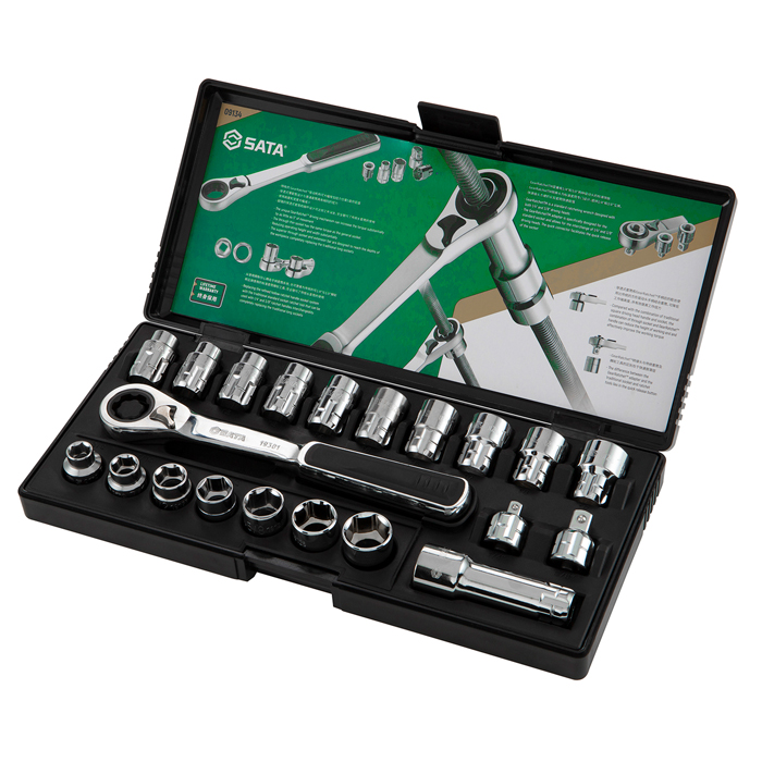 3/8" Bộ tuýp 21 chi tiết Sata 09134