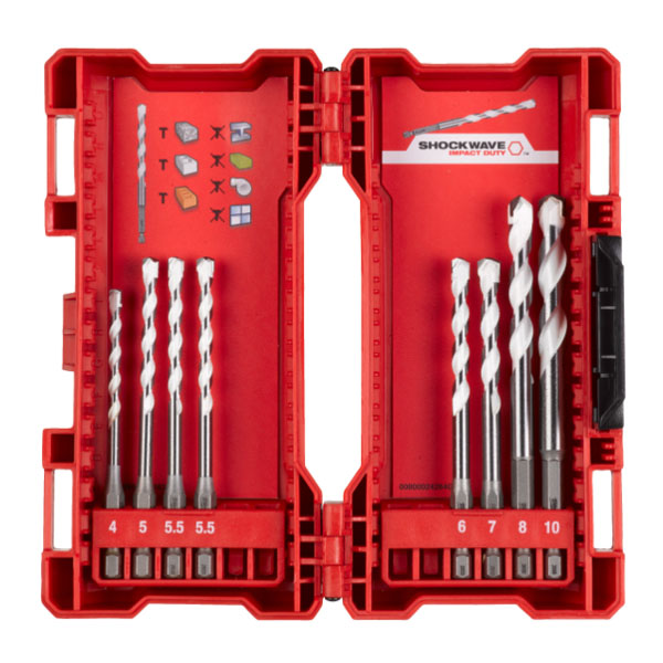 Bộ 8 mũi khoan đa vật liệu chuôi lục giác Milwaukee 4932471113