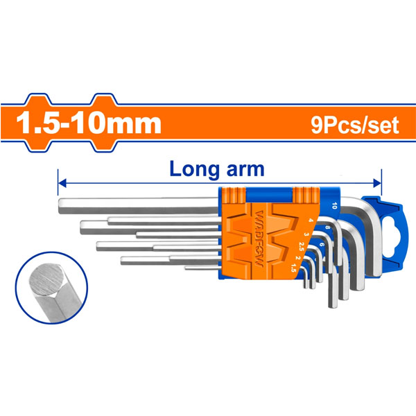 Bộ 9 chìa lục giác 1.5-10mm WadFow WHK1291