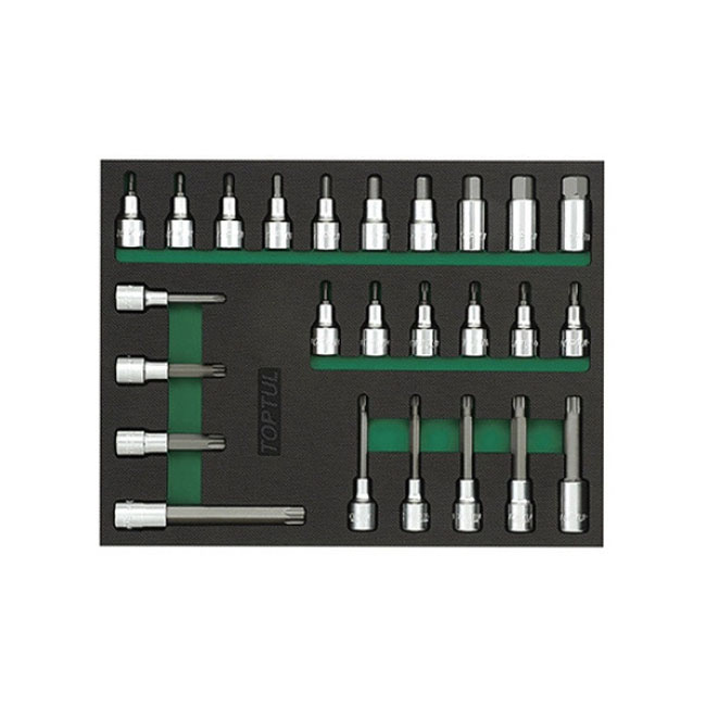 Bộ tuýp đầu vít 1/2" 25 chi tiết Toptul GVB2503