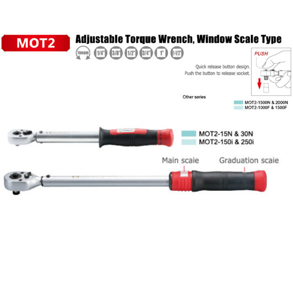 Cần siết lực 3/8" Matatakitoyo MOT2-100N (20-100 Nm)