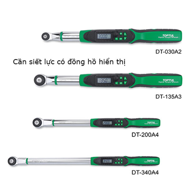 Cần siết lực có đồng hồ hiển thị Toptul DT-340A4 (1/2", 640mm)