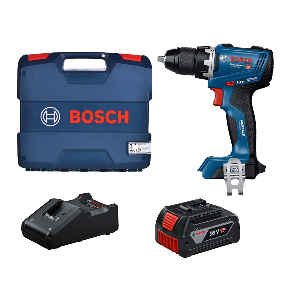 Combo Máy Khoan Pin GSR 18V-65 + 1 Pin 4.0Ah + 1 Sạc Nhanh