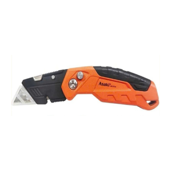 Dao rọc giấy gấp gọn 7''/175mm - 3 lưỡi Asaki AK-8754