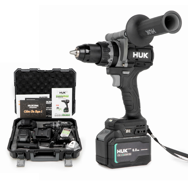 Máy khoan động lực dùng pin 21V Hukan G3-F165PRO (1 Pin 6.0Ah, 4.0Ah & 1 Sạc)