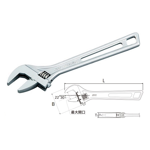 Mỏ lết 8 inch KTC WMA-200