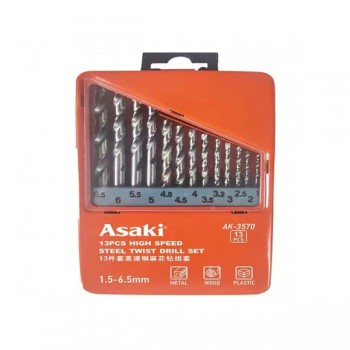 Bộ mũi khoan sắt & inox 1.5 - 6.5mm Asaki AK-3570