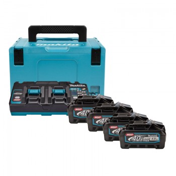 Bộ pin sạc 40V Makita 191U28-6 (BL4040x4 + DC40RB + MAKPAC)