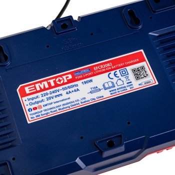 Đế sạc nhanh 2 cổng 20V 8A Emtop EFCR2082