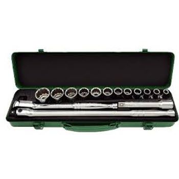 Hộp tuýp lục giác mờ 1/2" 15 món Toptul GCAD1510