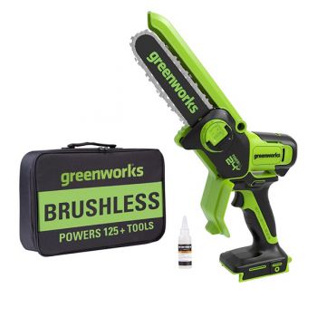 Máy cưa xích mini cầm tay dùng pin 24V Greenworks ‎CS24L02 (Chưa Pin & Sạc)