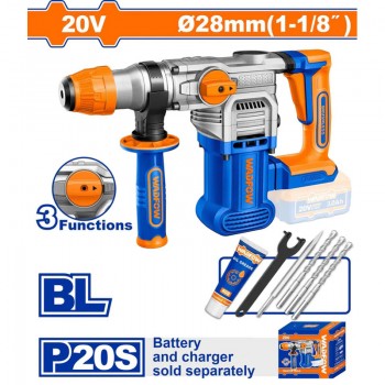 Máy khoan đục bê tông dùng pin 20V Wadfow WLM1528 (Chưa Pin & Sạc)