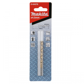 Mũi Khoan Sắt 12.5x151mm HSS-Tin Makita D-64238