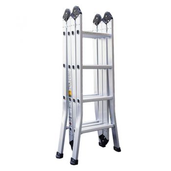 Thang nhôm gấp 4 khúc nhôm dày 1.5mm Boodoor GK25