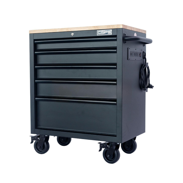 Tủ dụng cụ 76cm - 05 hộc kéo không nâng hạ màu đen CSPS VNTC07605BB1M
