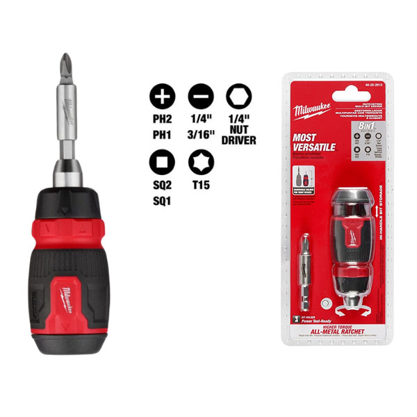 Tuốc nơ vít đa năng 8 trong 1 Milwaukee 48-22-2913