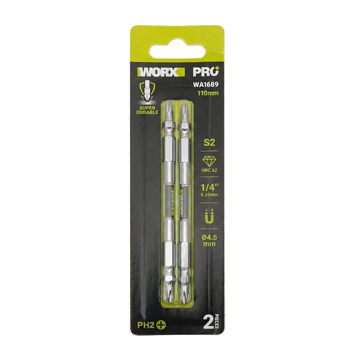 Bộ 2 mũi vít 2 đầu PH2 x 110mm WORX PRO WA1689