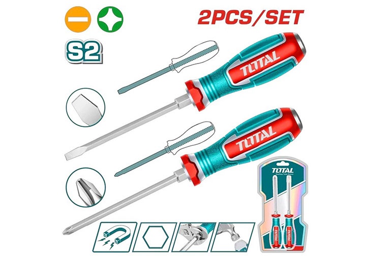 Bộ 2 tua vít đóng xuyên Total TGTST0206