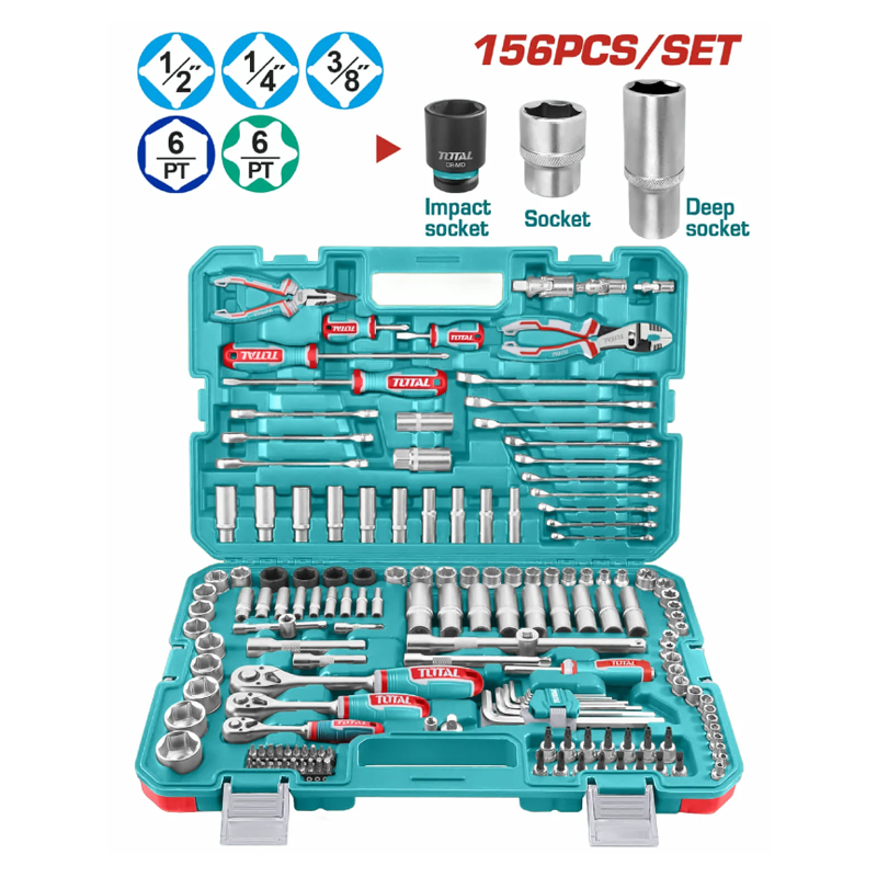 Bộ dụng cụ sửa chữa cơ khí 165 món Total THKTHP61657