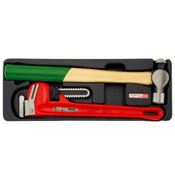 Bộ mỏ lết răng, búa 2 món Toptul GBAT0201