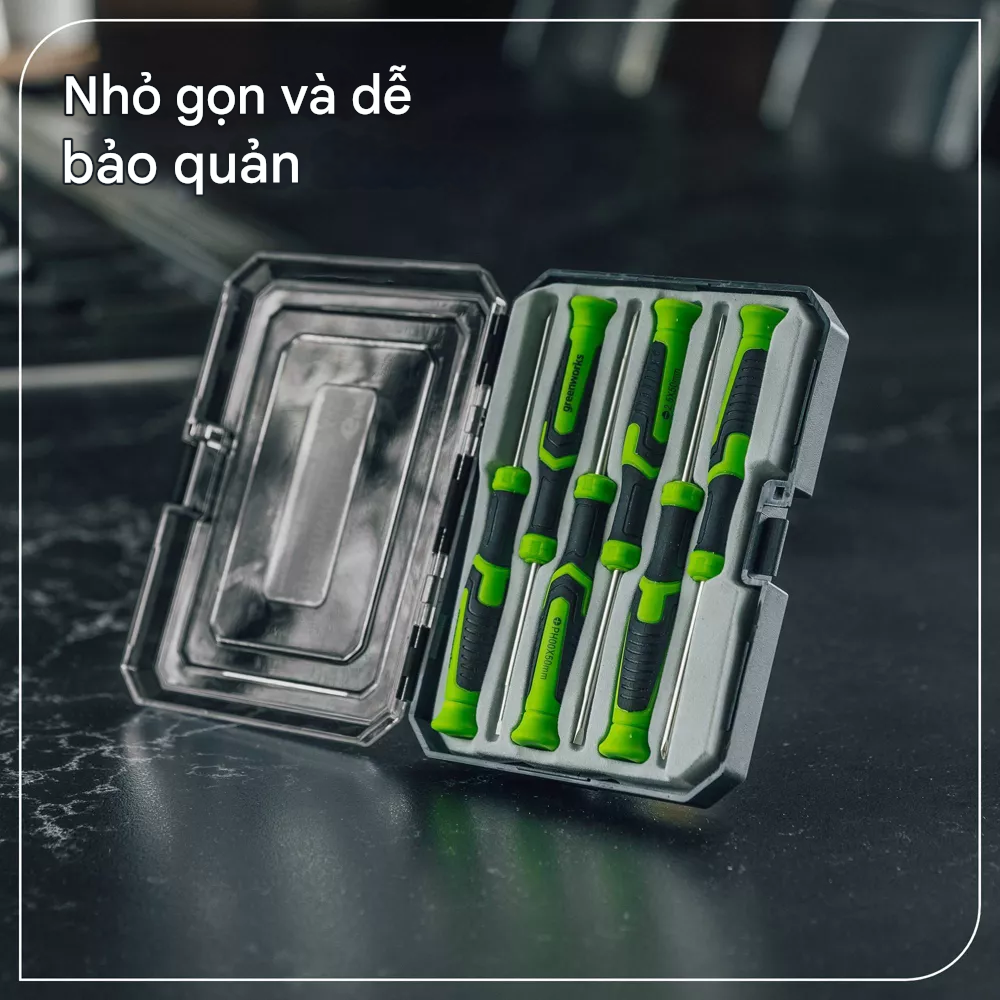 Bộ tua vít chính xác 6 món Greenworks 6200202