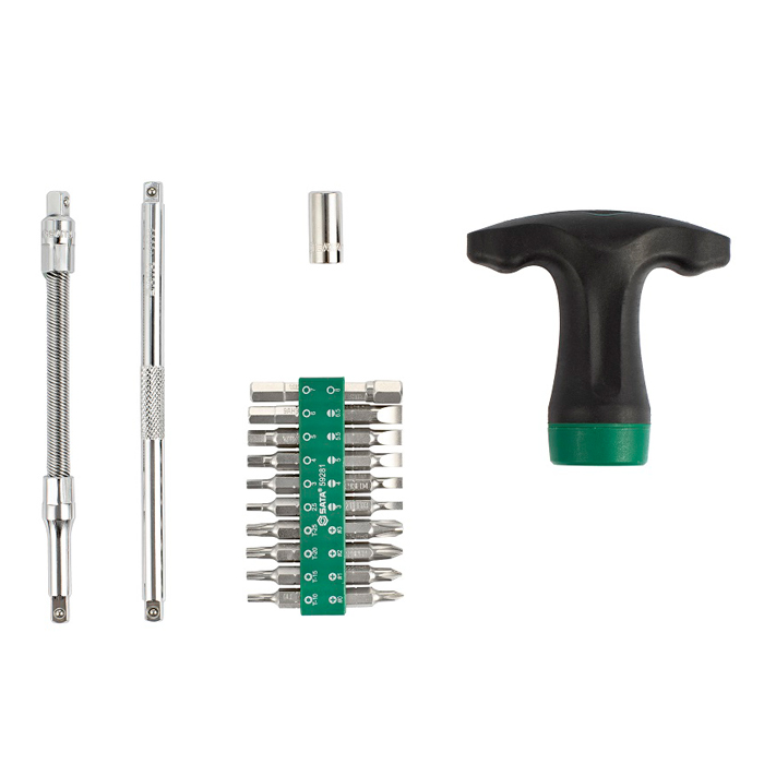Bộ tuốt nơ vít cần tự động 24 chi tiết Sata 09341