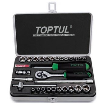 Bộ tuýp lục giác 1/4" 29 món loại mờ Toptul GCAD2902