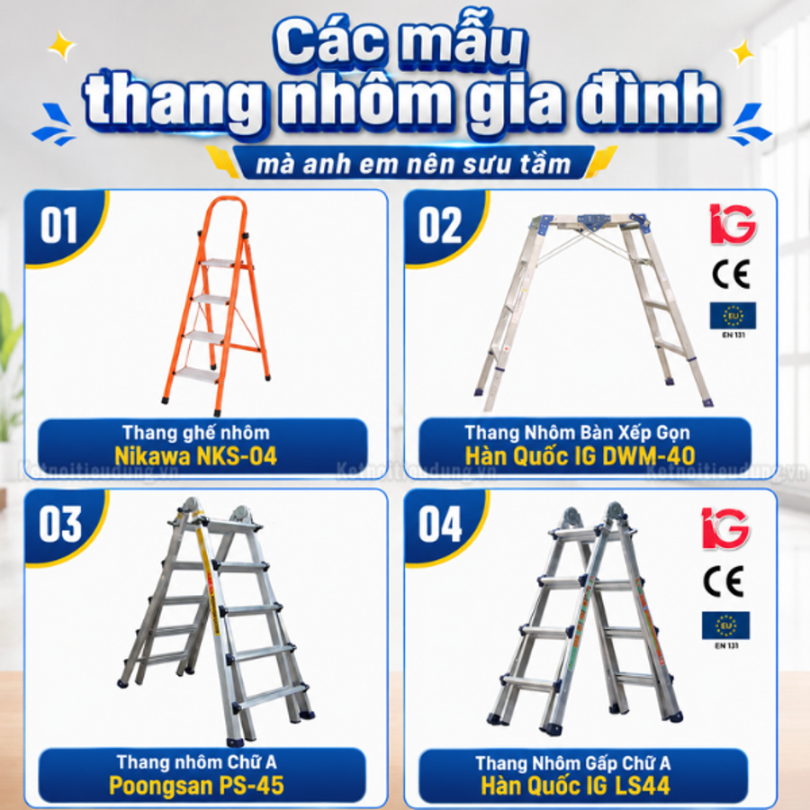 Các Mẫu Thang Nhôm Gia Đình Mà Anh Em Nên Sưu Tầm