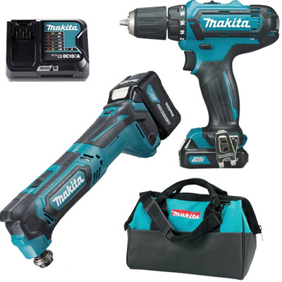 Combo máy khoan cắt dùng pin Makita CLX206SX1 (12V)