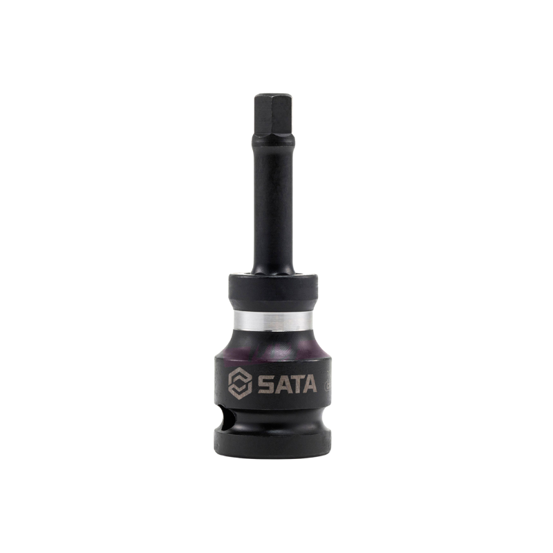 Đầu tuýp lục giác 1/2" đen dài 75mm, kích thước 6mm Sata 35406