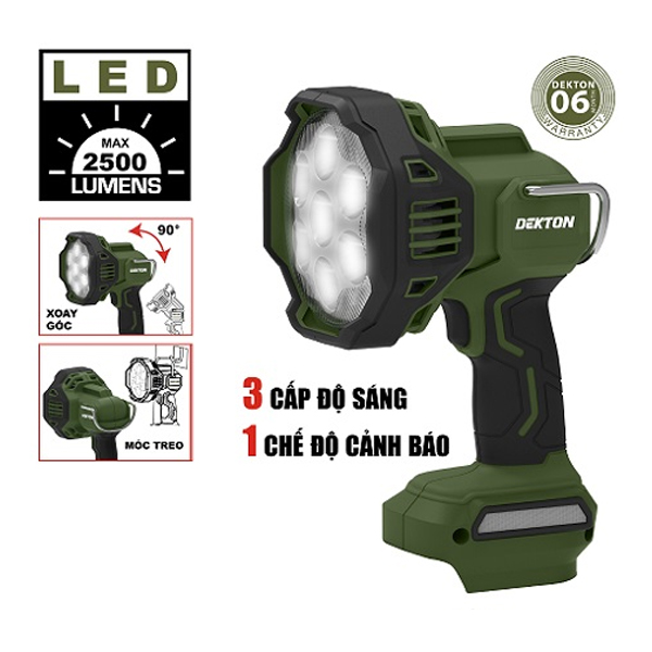 Đèn Led Chiếu Sáng Dùng Pin 21V DEKTON M21-D2500XLM (Chưa Pin & Sạc)