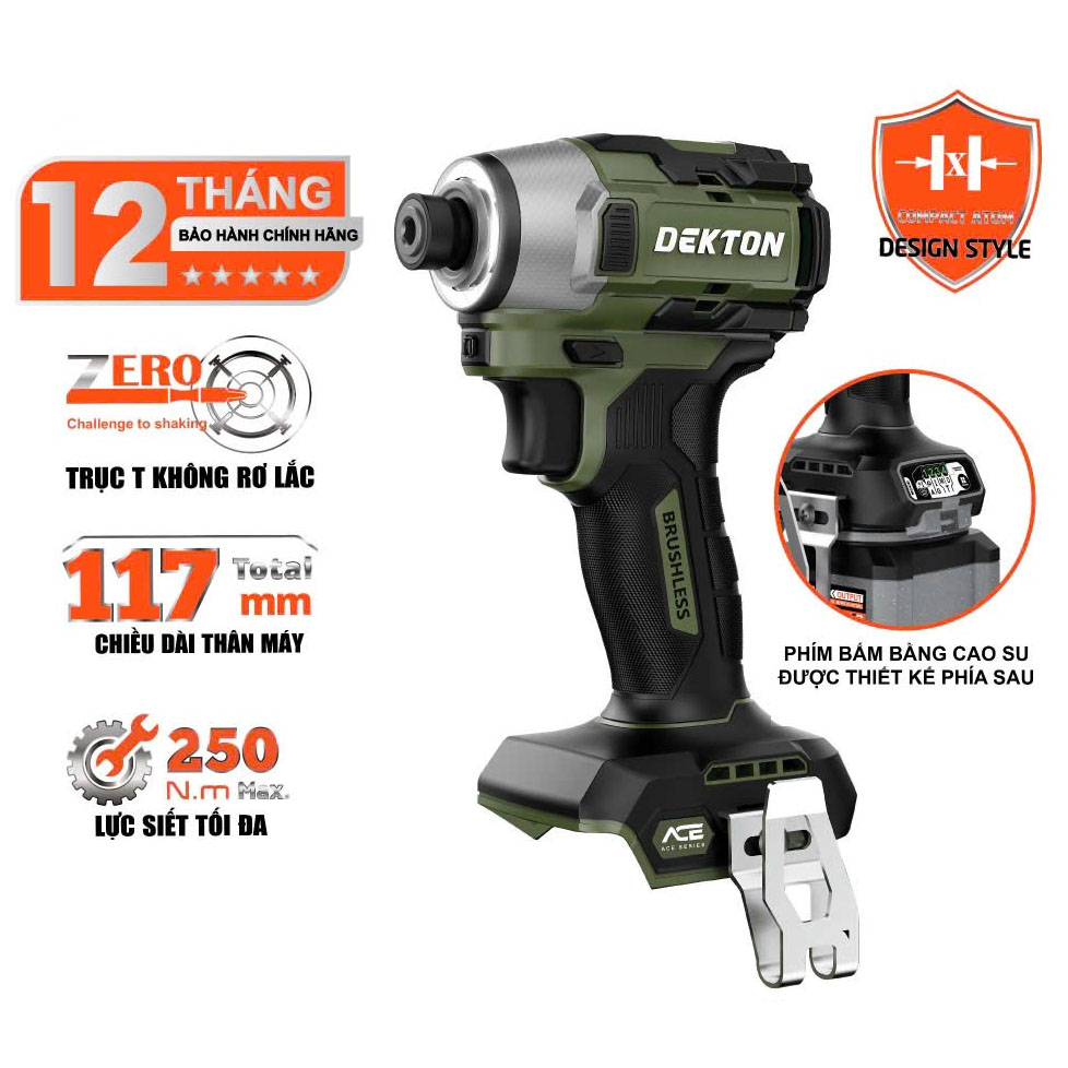 Thân máy vặn vít dùng pin 21V Dekton M21-CV250PROMAX